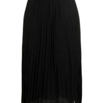 Maxi sijonas moterims, Juoda, Pull on pleated maxi skirt