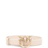 Diržas moterims, Smėlio, Love bird leather belt