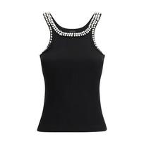 Marškiniai be rankovių moterims, Juoda, Coriandoli top tank