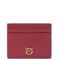 Piniginė moterims, Raudona, Card holder simply shiny bag