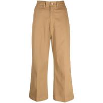 Kelnės moterims, Ruda, Wd lg chno-cropped-flat front