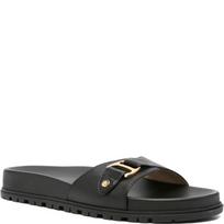 Guminės šlepetės moterims, Juoda, Tasha slide-sandals-slide