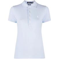 Polo marškiniai trumpos rank. moterims, Mėlyna, Slim fit stretch polo shirt