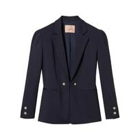 Švarkas moterims, Mėlyna, Decorative-button blazer