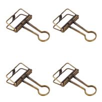 50Pcs Binder Clips 32mm Metal Strong Clamping Force Hollow Paper Binder Clips for Office School bronza