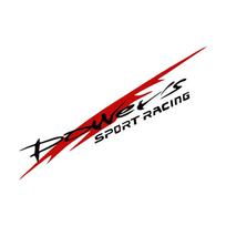 30X5.5CM Racing Development Automobilio Lipdukas Stilingas Power's Racing Development Sportinis Lipdukas Automobilio Atspindintis Vandeniui Atsparus Dekalas 30CMX5.5CM juoda