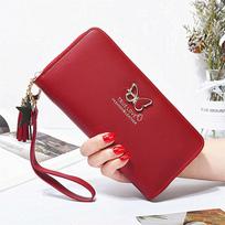 Wallet Female Long Butterfly Hollow Ladies Clutch Bag Large Capacity Multi-function Zipper KTY bordinė