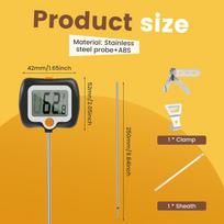 Digital Candy Thermometer with Pot Clip Versatile Food Thermometer Instant Read Cooking Thermometer for Kitchen Meat Cooking BBQ