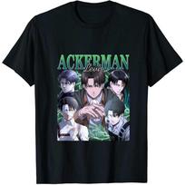 Levi Ackerman Cotton Shirt Unisex S juoda