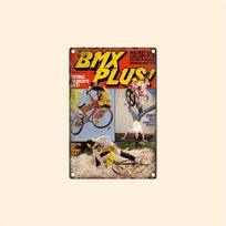 BMX Plus Vintažinis metalinis skardinis ženklas Retro sienos menas Ekstremalaus dviračio plakatas Geležinė kabinama dekoracija namams, kavinei, miegamajam Vandeniui atsparus aluminum 20x30cm gray