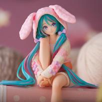 Latest 14cm VOCALO Anime Hatsune Miku Action Figure Rabbit Ear Pajamas Miku Figurines Car Decoration Doll Model Kids Toys Fans Present