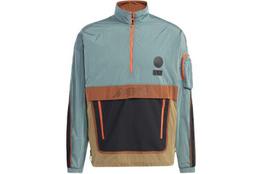 Adidas Jackets Men's Yellow Green Stand Collar Moderate Workwear GP0845 S