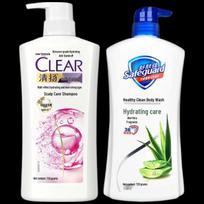 Clear Women's Anti-Dandruff Shampoo & Safeguard Shower Gel Bundle