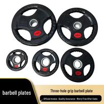 ZLIII Coated Cast Iron 25KG Olympic Barbell Weight Plate with Triple Grip