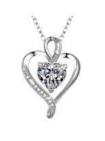 520 Valentine Gift For Women Zircon Heart Pendant Clavicle Chain Exquisite Love Necklace Jewelry