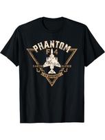 F-4 Phantom II Fighter Jet Aircraft Distressed Design-100% Cotton Summer O-neck Short Sleeve Casual Printed Men's T-shirt. S įvairiaspalvis