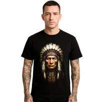 Native Spirit Indėno veidas Raudonasis indėnas Biker marškinėliai Viršutinė dalis S įvairiaspalvis
