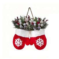 Twinkling Christmas Glove Wreath with LED Lights Christmas Door Garland  Holiday No Light