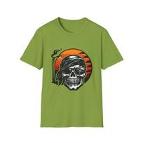Unisex Softstyle T-Shirt Skull Bandana Sunglasses Streetlight Noir Sunset Tattoo S įvairiaspalvis