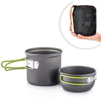 Ultralight Camping Pot Set: Camping Cookware Mess Kit (Outdoor Cooking Tableware) – for Hiking, Trekking, Picnic, Fishing, Mount