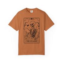 The Reader Tarot Card Shirt, Skeleton Reading Shirt, Unisex Tarot Card Shirt S įvairiaspalvis