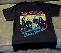 GIRLSCHOOL Screaming Blue Murder Tour Shirt Black Unisex S-5XL 1G0516 Unisex T-Shirt S įvairiaspalvis