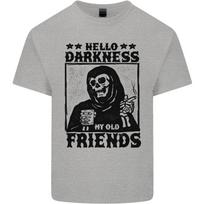 26 Hello Darkness My Old Friend Grim Reaper Skull Mens Light Cotton T-Shirt Unisex T-Shirt S įvairiaspalvis