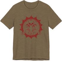 Skull Elephant Mandala Tee Boho Skull Graphic Shirt Art-51 S įvairiaspalvis