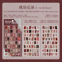 Journal GO 2pcs English Alphabet Number Symbol Stickers Vintage Scrapbook Aesthetic Journaling Supplies Kit Retro Letter Sticker