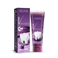 V34 purple cleaning toothpaste gently cleans teeth tartar, tooth stains, oral