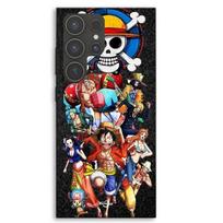 Coque - MANIACASE - Samsung Galaxy S23 Ultra - Silicone TPU - One Piece (Monkey Luffy équipage) - Noir juoda