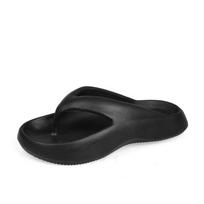 Wholesale muffin shoes flip-flops women's summer wear new thick-soled non-slip beach pinch feet cool slippers muffin sole women's shoes 36-37 juoda