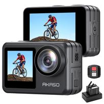 AKASO Brave 7 LE Action Camera 4K 20MP Image Stabilization Dual Color Screen Touch Panel Remote Control Included HDMI Output 6-axis Time-lapse juoda