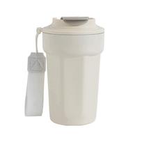 Termo de acero inoxidable portátil, taza de café térmica con asa, botella de agua elegante para viaje