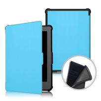Auto Sleep/Wake 6 inch e-Reader Case PU Leather Shockproof Protective Shell Ultra Slim Soft N249 Funda for KoBo Clara HD 2018 šviesiai mėlyna spalva