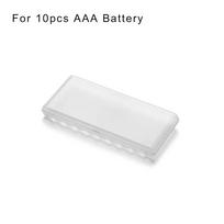 10 Slot Battery Storage Box for AAA/AA/18650 Portable Hard Plastic Battery Organizer Case White Holder Case Battery Accessories