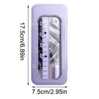 Math Set School Protractor And Compass Math Set Drafting Tools Stationery With Storage Box For Kids Teens Girls Boys Study