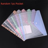 Thick Ring Binder Plastic Transparent A4 File Document Folder Modern School Supply Portable Office Stationery Storage Bag