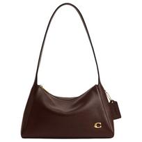 COACH Lola 29 Gold Metal Hardware Calf Leather Shoulder Bag Large Women's Maple Brown auksas