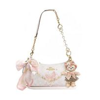 COACH shoulder bag [Customized bag] Teri 25 brand micro-label detachable strap bow silk scarf extension chain printed Yuelongming basic model balta
