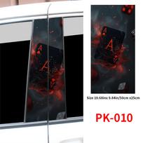 Creative Poker Car Stickers Waterproof Auto B Pillar Decor Cover Scratches Durable Car Doors Pillar Vinyl Decals Vehicle Decors 1pcs