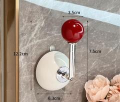Suction Cup Hook Sticky Hook Without Holes and Marks Handles Handle Glass Door Sliding Door Handle Furniture Cabinet Bathroom raudona