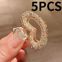 5PCS Vintage Hollow Out Hair Grab Clips Non Slip Ponytail Holders Trendy Hair Claw Clips for Women And Daily Use Wea,hair claw