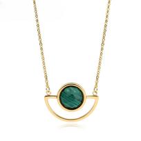 18in Turquoise Steel Geometric Choker Necklaces  Pendants Women Jewelry Long Chain Sweater Accessories