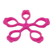 Hand Gripper Silicone Finger Expander Exercise Hand Grip Wrist Strength Trainer Finger Exerciser Resistance Bands rožinė