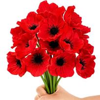 3/5Pcs Dandelion Flower Bouquet Valentine's Day Party Birthday Room Decoration New Year's Gift Supplies Hyacinth Wedding Decor (Red,1Pcs) raudona