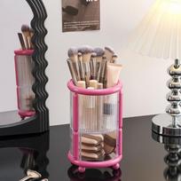 Multi-function Makeup Brush Cylinder Exquisite Pen Holder Home Decor Storage Tube  Living Room rožinė raudona spalva