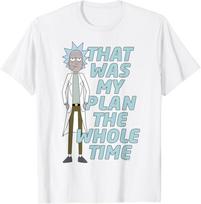 Rick and Morty That Was My Plan Adult Cartoon Fashion T-Shirt S