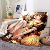 Seksualios Anime Merginos Antklodė Minkštas Pliušinis Flanelinis Mestas Antklodės Sofai Lovai Kušetei Geriausios Dovanos Visų sezonų lengvas miegamasis šilta Decke 75x90cm