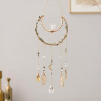 High-end Natural Gravel Sun Catcher Life Tree Dream Catcher Hanging Wind Chime Decoration Pendant